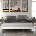 Platform Bed Frame with Headboard , Wood Slat Support , No Box Spring Needed